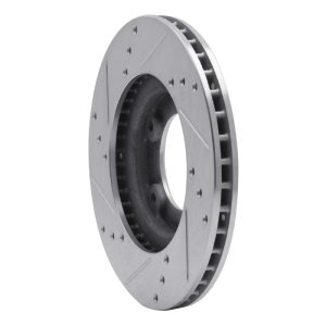 Toyota Tacoma Brake Rotor (1) - Front Right - R1 Concepts - Drilled & Slotted - Silver - `95-`04